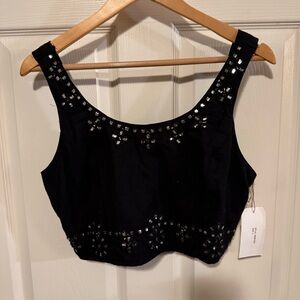 NWT Midnight Sky Crop Top and Skirt Two-Piece Set